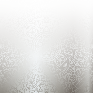 Intricate white mandala design with floral and geometric patterns on a subtle gradient background, ideal for meditation, wellness, or spiritual-themed projects.