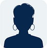 Cartoon silhouette of a woman with hoop earrings